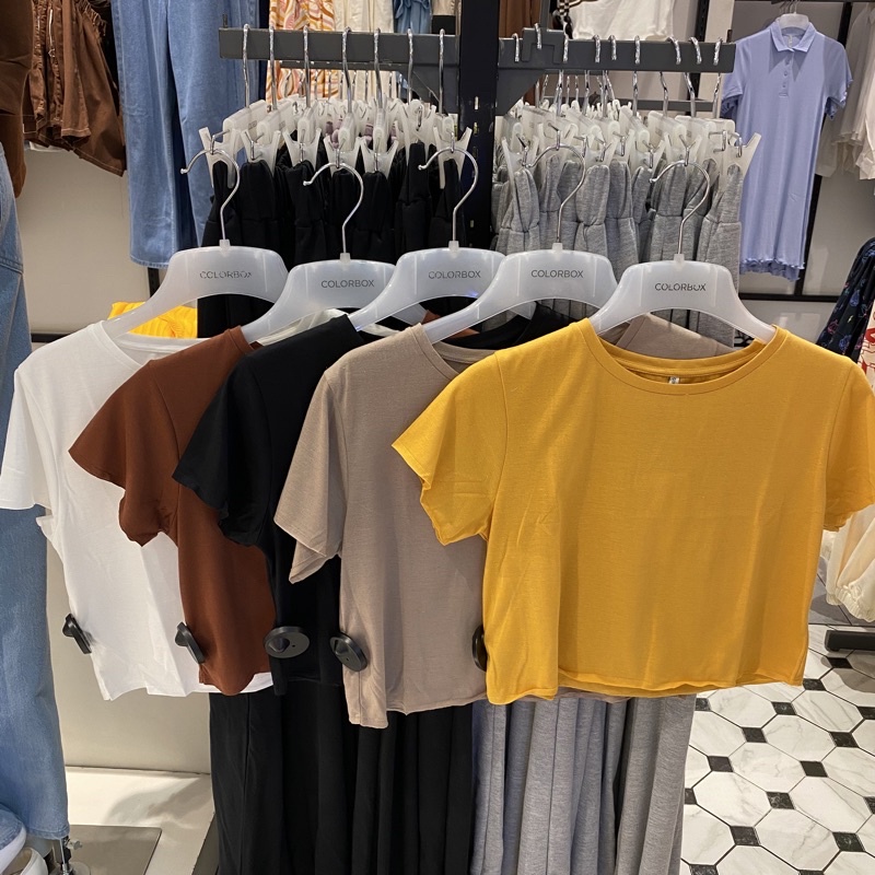 kaos crop baby tee  colorbox sale original