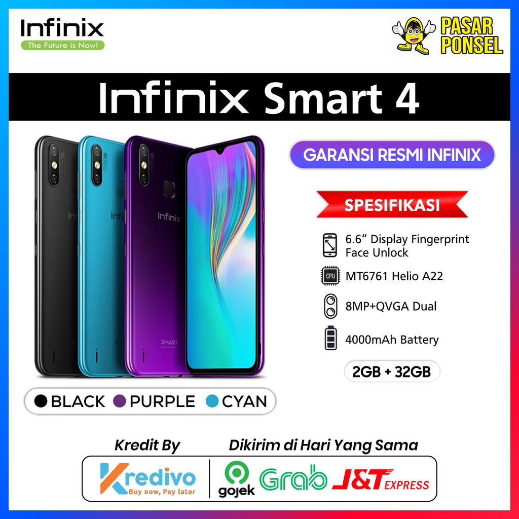 Infinix Smart 4 X653c Ram 2 32gb Garansi Resmi Infinix Termurah Shopee Indonesia