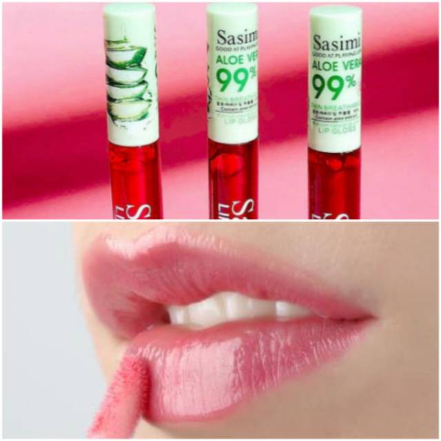 (ecer) LIP TINT SASIMI ALOE VERA 99% LIPTINT ALOEVERA ORIGINAL