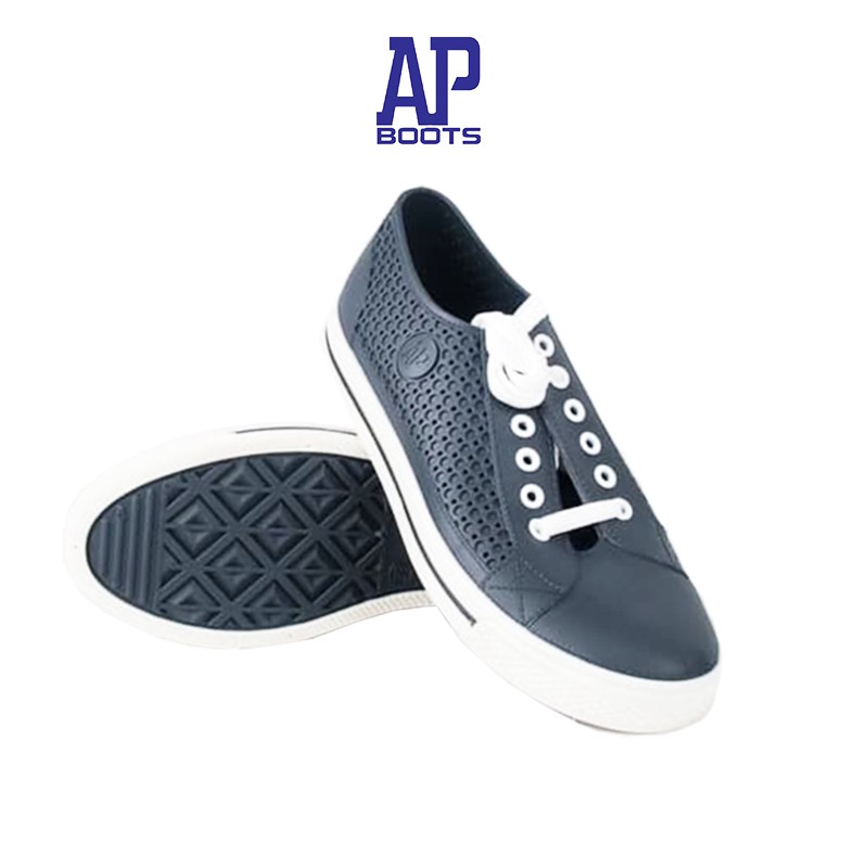 AP Boots STAR NAVY WHITE / Van Sepatu Sekolah Biru Tua Sol Putih