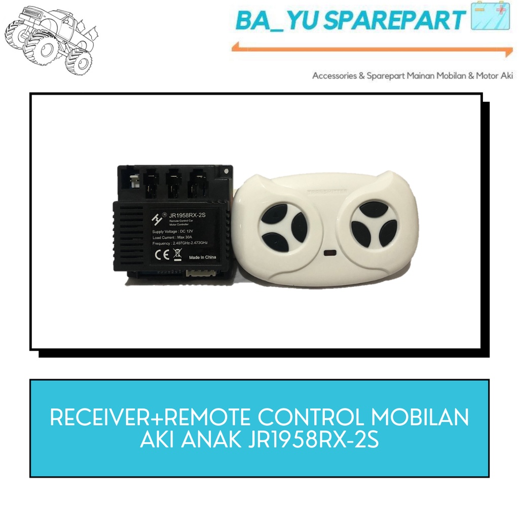 RECEIVER+REMOTE CONTROL MOBILAN AKI ANAK JR1958RX-2S 12V