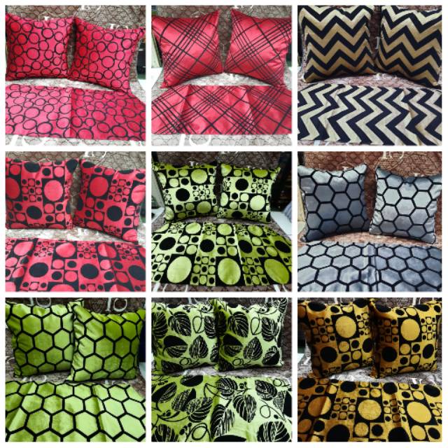 Sarung bantal sofa 50x50 set isi 6