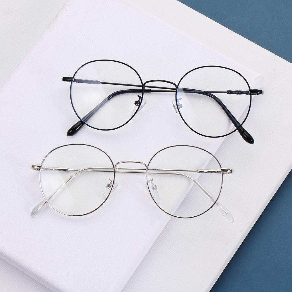 Lily Blue Light Blocking Glasses Metal Frame Bulat Uv400Kacamata Gaming Anti Silau