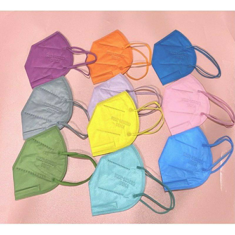 Masker Duckbill Tali Warna senada Artis Nagita KN95 BFE 95% Kesehatan Nyaman Modis 5ply satuan