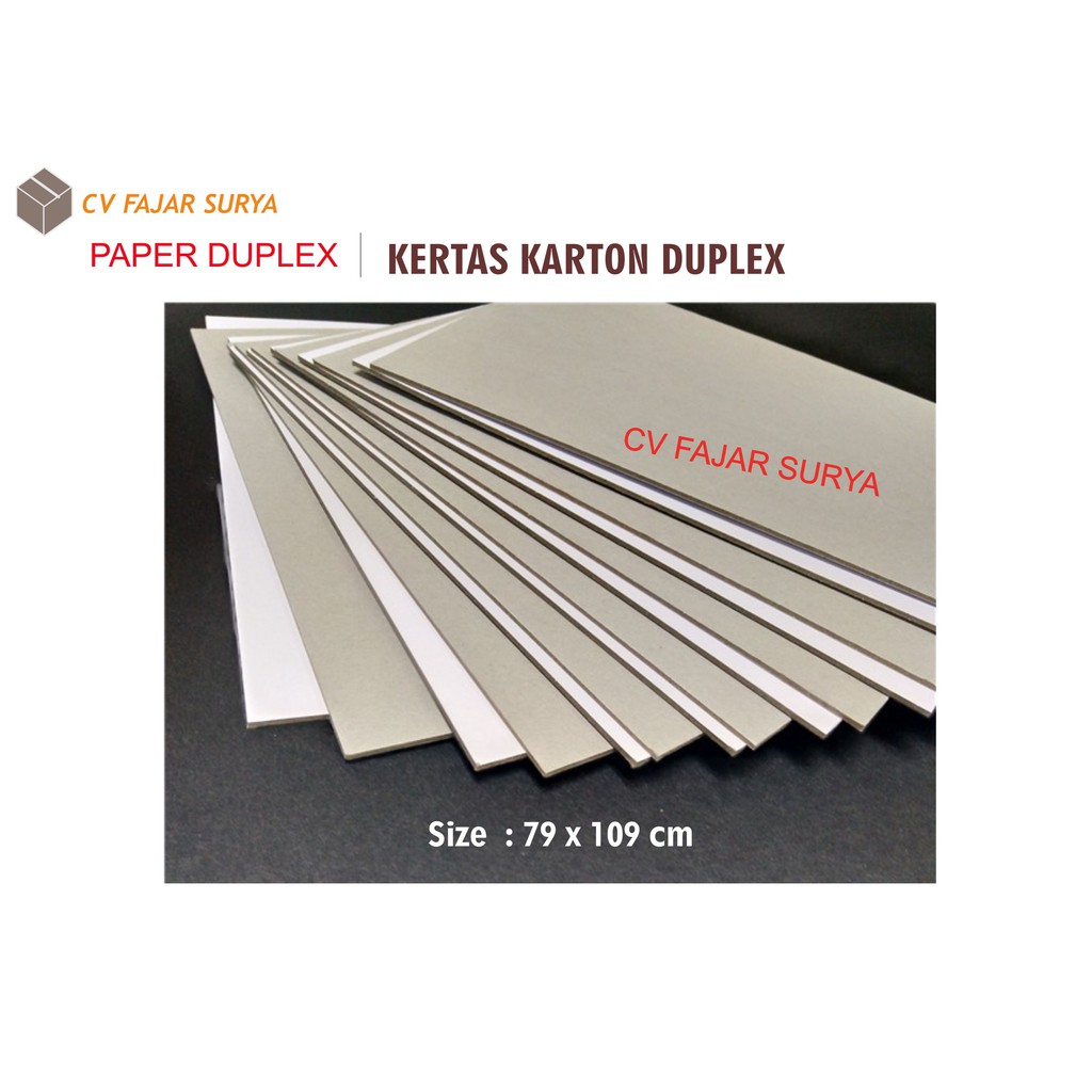 DUPLEX /KARTON DUPLEX/ KERTAS DUPLEX PLANO/ KARTON DUPLEX/ DUPLEX 400g