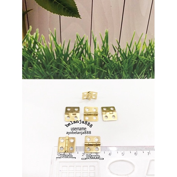 Engsel mini 12mmx 13mm gold per 100pcs