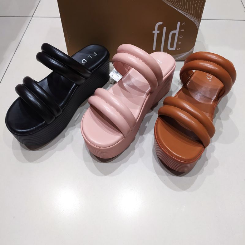 sandal wedges Fld empuk model terbaru