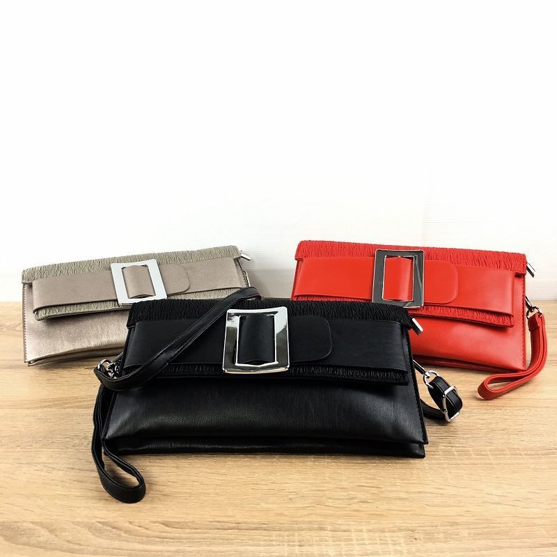 K9016 - BLACK/SILVER/RED - TAS PESTA CLUTCH DAPAT TALI PANJANG SLEMPANG JINJING TOTEBAG HANDBAG ELEGAN FASHION WANITA IMPORT TERMURAH BAGSTORE JAKARTA TAS BATAM JKT CR7168 BQ2604 KPC9016 JTF5869 LT1939 EL098