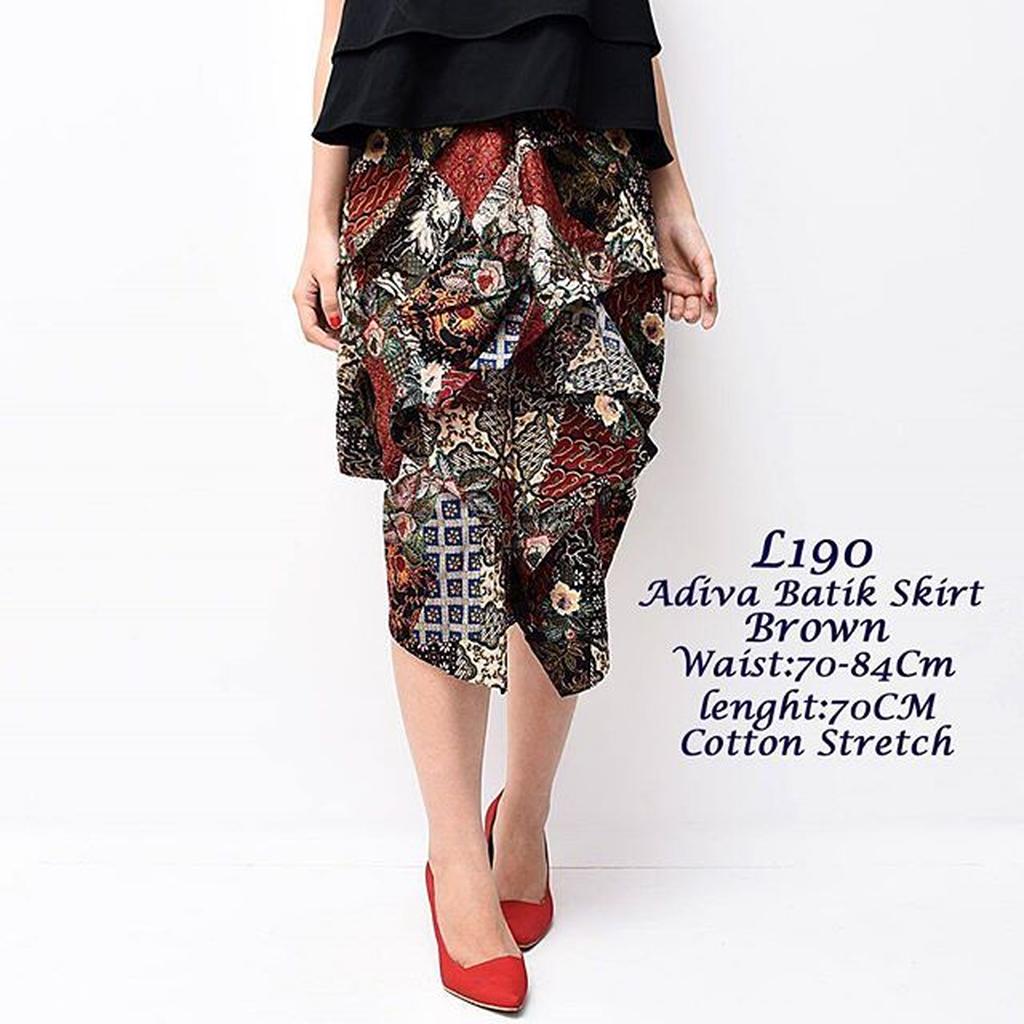 Adiva batik skirt brown