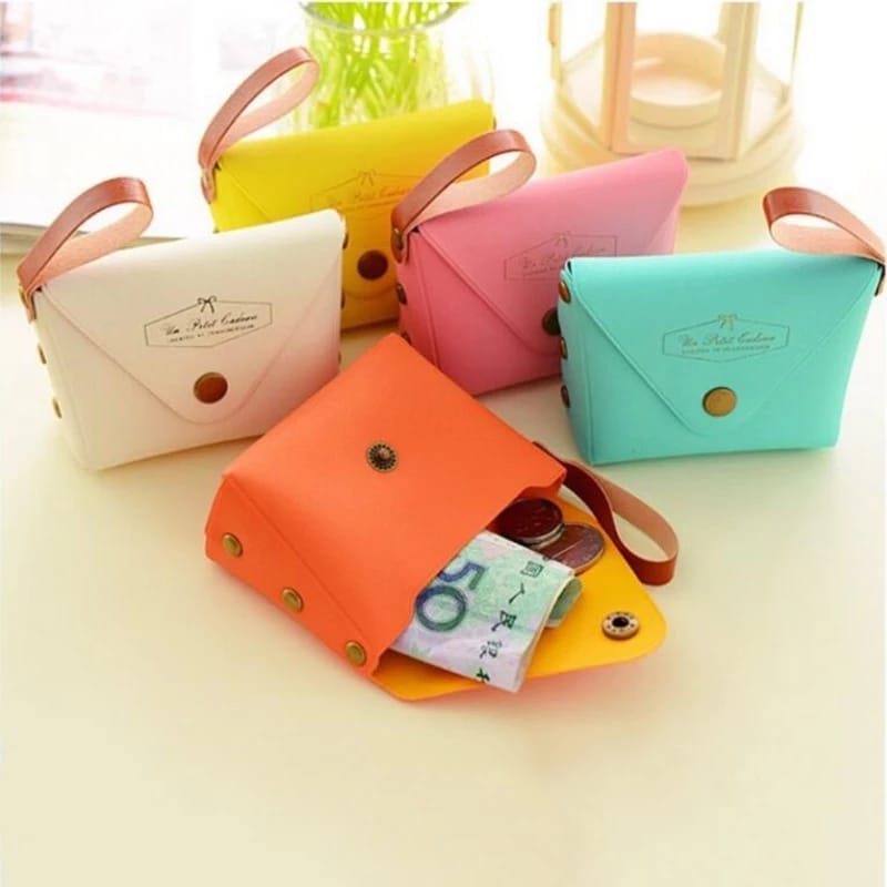 Dompet Koin Kancing Kemasan Mika Import / Dompet Mini Penyimpanan Receh Headset Kunci Muat DiKantong