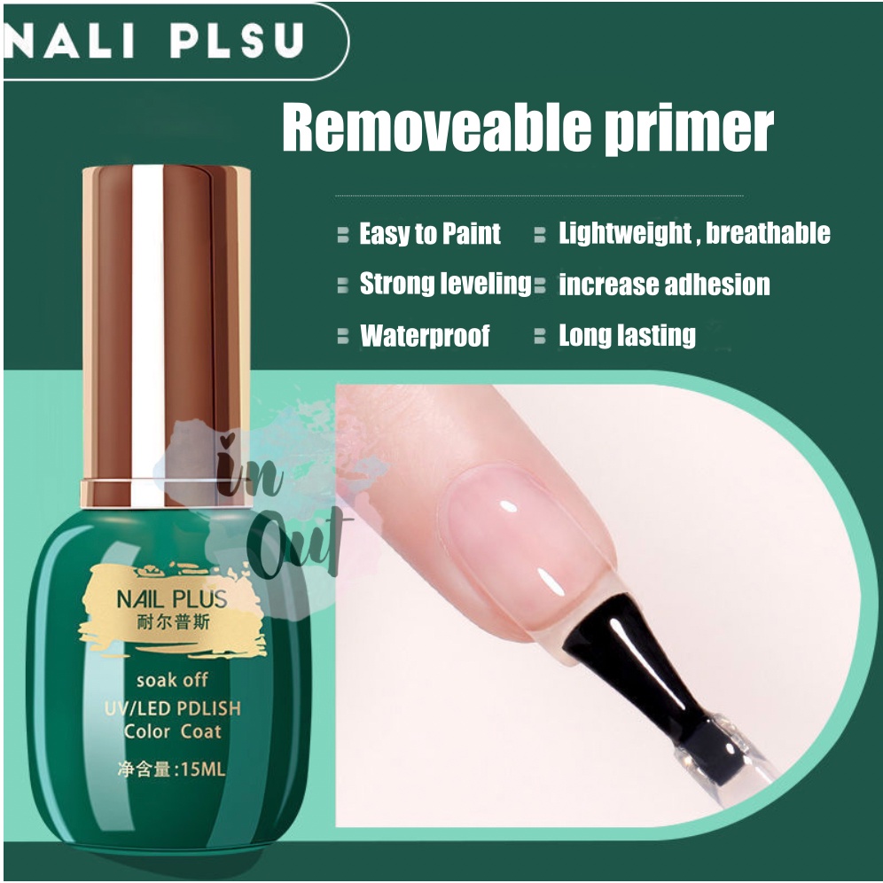 CHARZIEG Top Base Coat Primer Reinforce gel Kutek gel polish UV LED lamp 15ml kutek perawatan kuku KU007