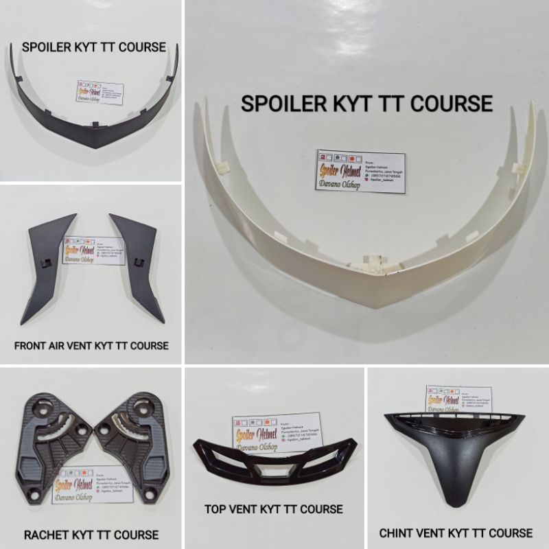 part helm kyt tt course / spoiler / chint vent / ventilasi atas