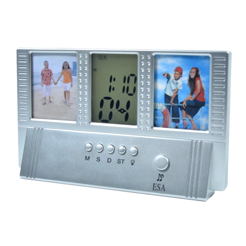 Jam Digital Smart Alarm Digital Clock With Photo Frame Ada Tempat Foto Free Baterai