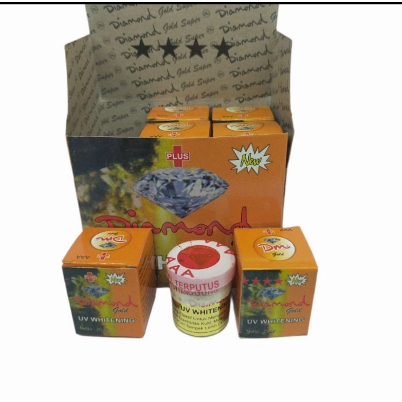 (LUSINAN) CREAM DIAMOND GOLD UV WHITENING//DIAMOND BOX GOLD UV WHITENING