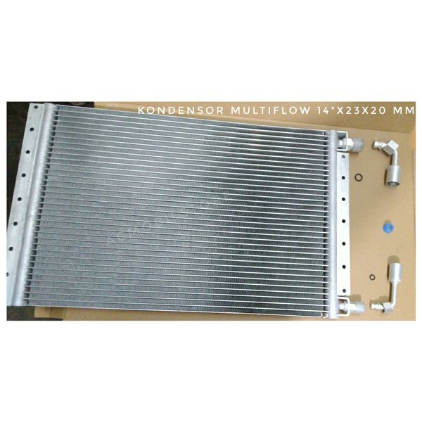 kondensor ac mobil 14 inch x 23 inchi x20mm multiflow universal
