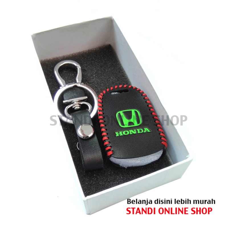 Leather Key Case Sarung Kunci Kulit Honda BRV New Mobilio Brio Jazz