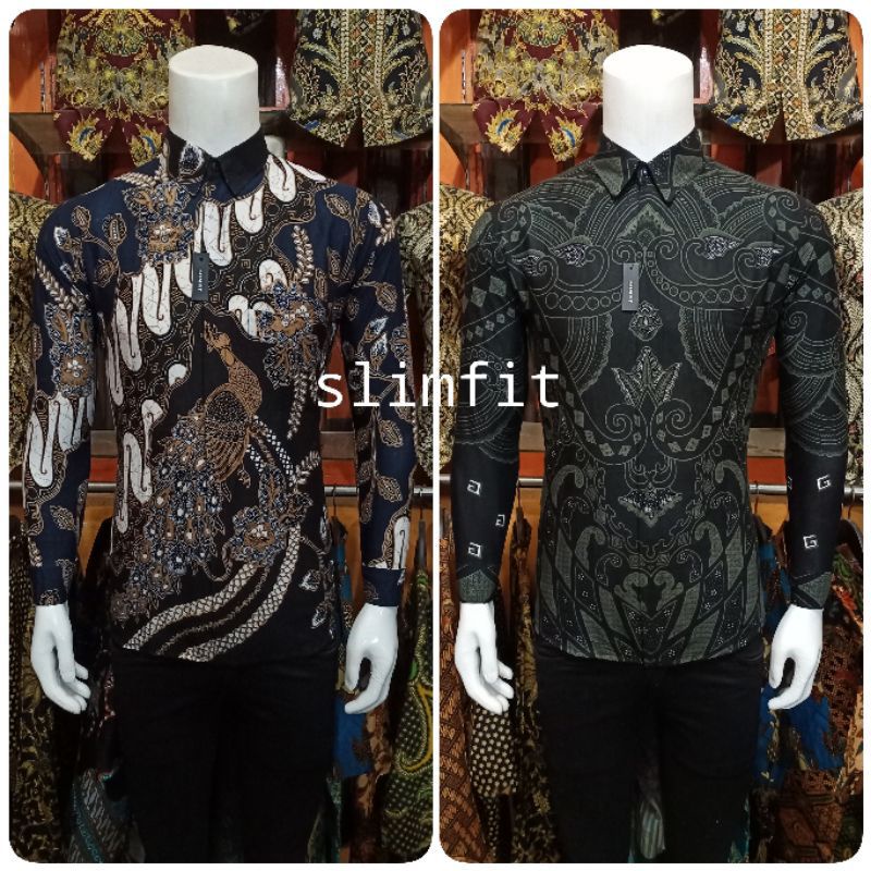 Nailo Batik HRB026 Kenongo kemeja Super pekalongan padi M L XL Sogan Tulis Halus Kemeja Batik