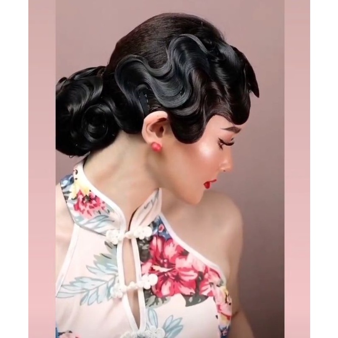 Retro hair bangs poni model cheongsam chinese oriental hair clip