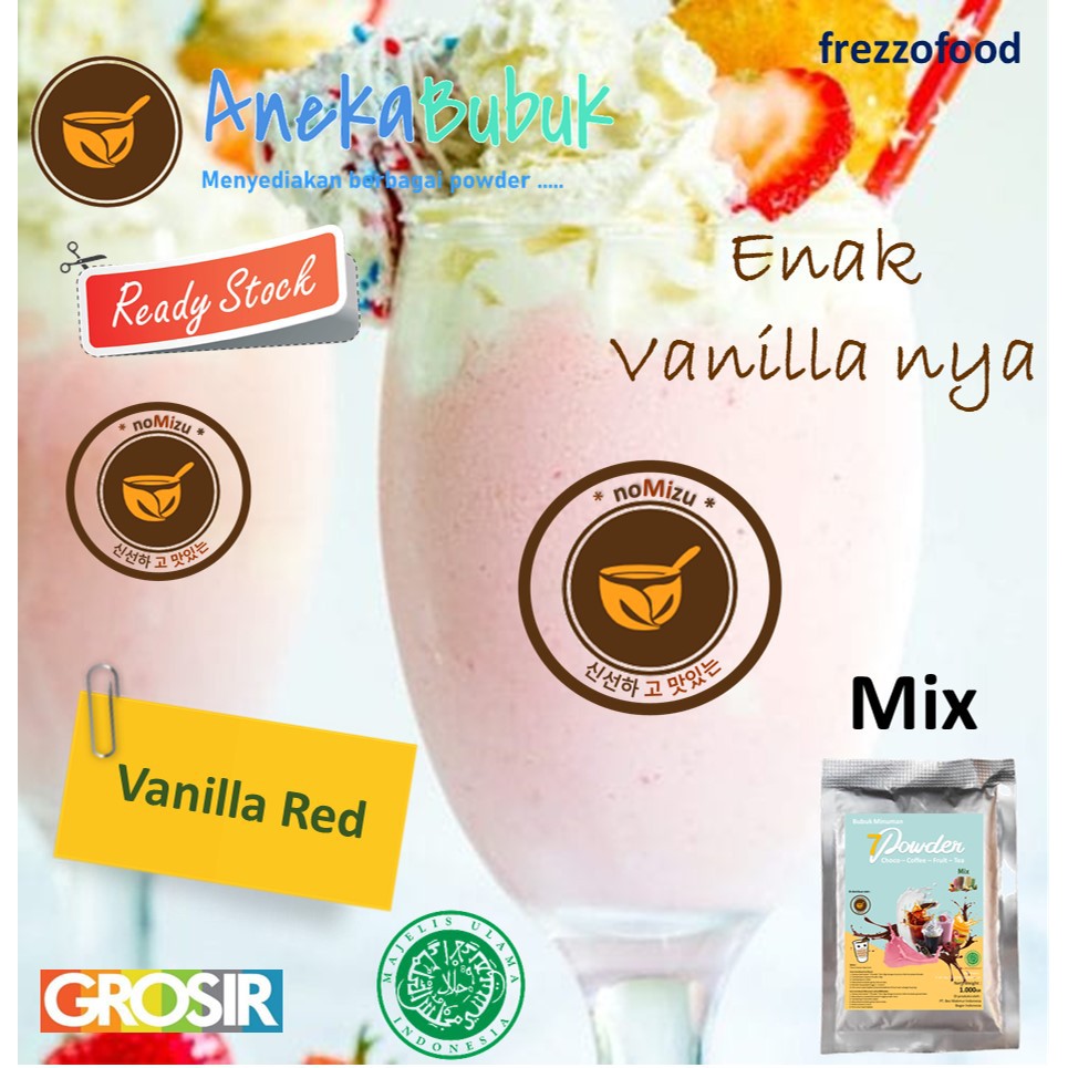 

BUBUK MINUMAN VANILLA RED 1KG - VANILA RED POWDER DRINK 1KG