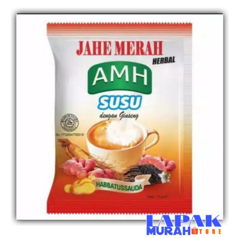 

JAHE MERAH BUBUK JAHE MERAH AMH JAHE MERAH SEGAR PLUS SUSU AMH RENCENG ISI 12 SACHET