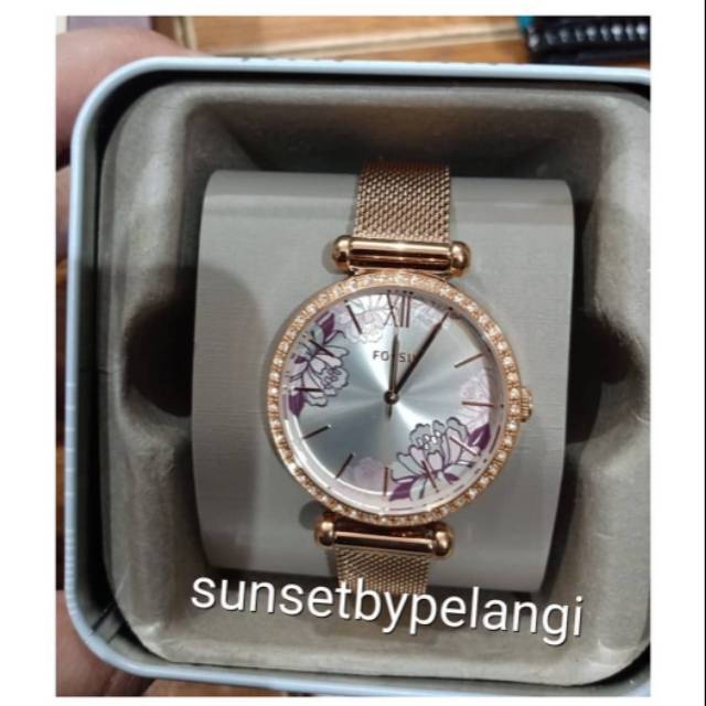 Jam Fossil Cewek Rosegold Stainless Tillie Three-Hand BQ3524