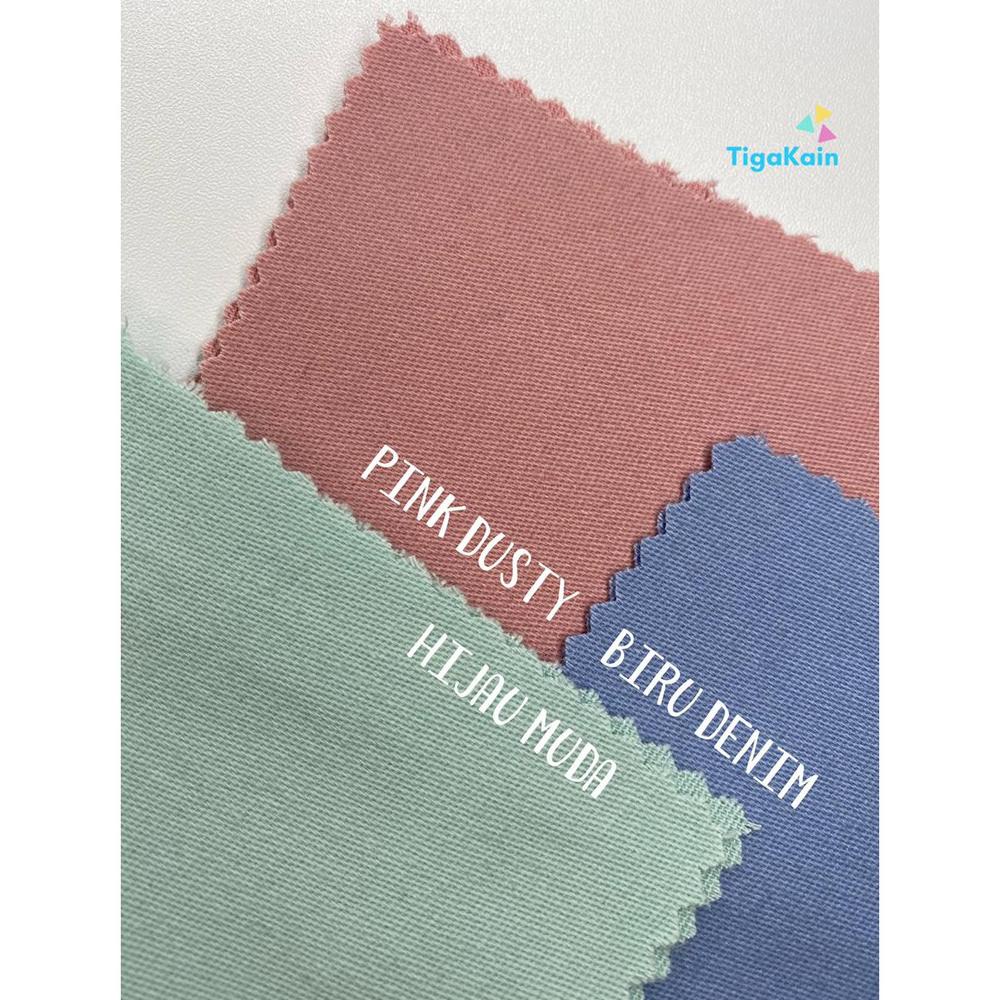 0.5 Meter Cotton Twill Stretch Sweding / Katun Twill Stret/ Bahan Chinos