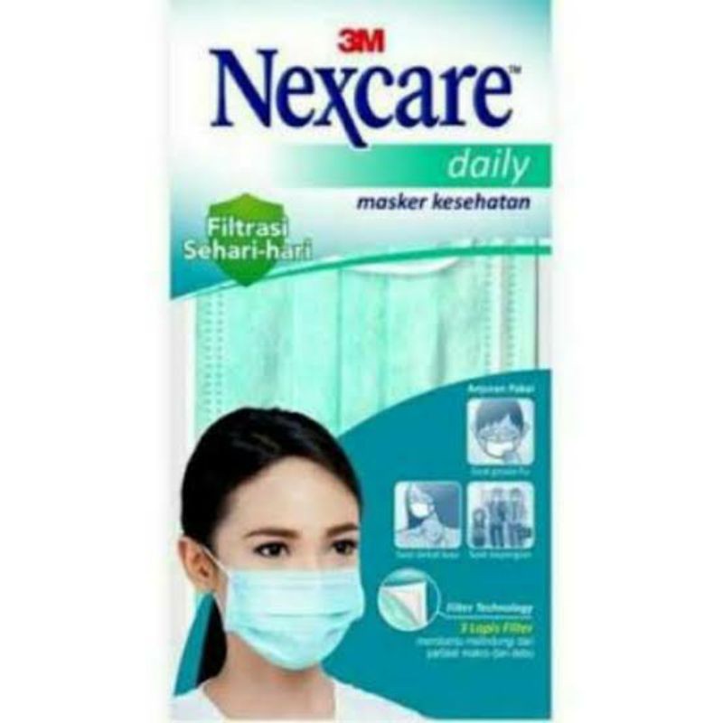 Masker Kesehatan Nexcare 3M Earloop 3 Pcs M-20