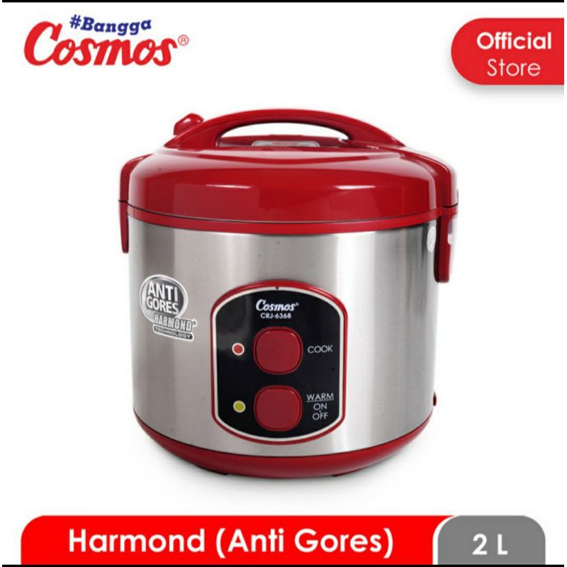 Rice Cooker Cosmos Harmond CRJ 6368 2 Liter Anti Gores Magic Com Cosmos 6368 Harmond Anti Gores