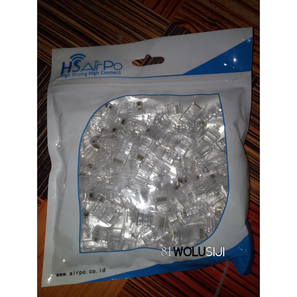 Connector RJ45 UTP HSAIRPO Cat5E - 100 pcs