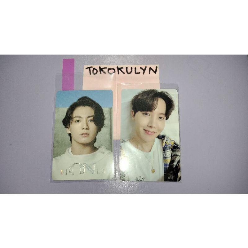 photocard jungkook fila + POB BE Ess jhope