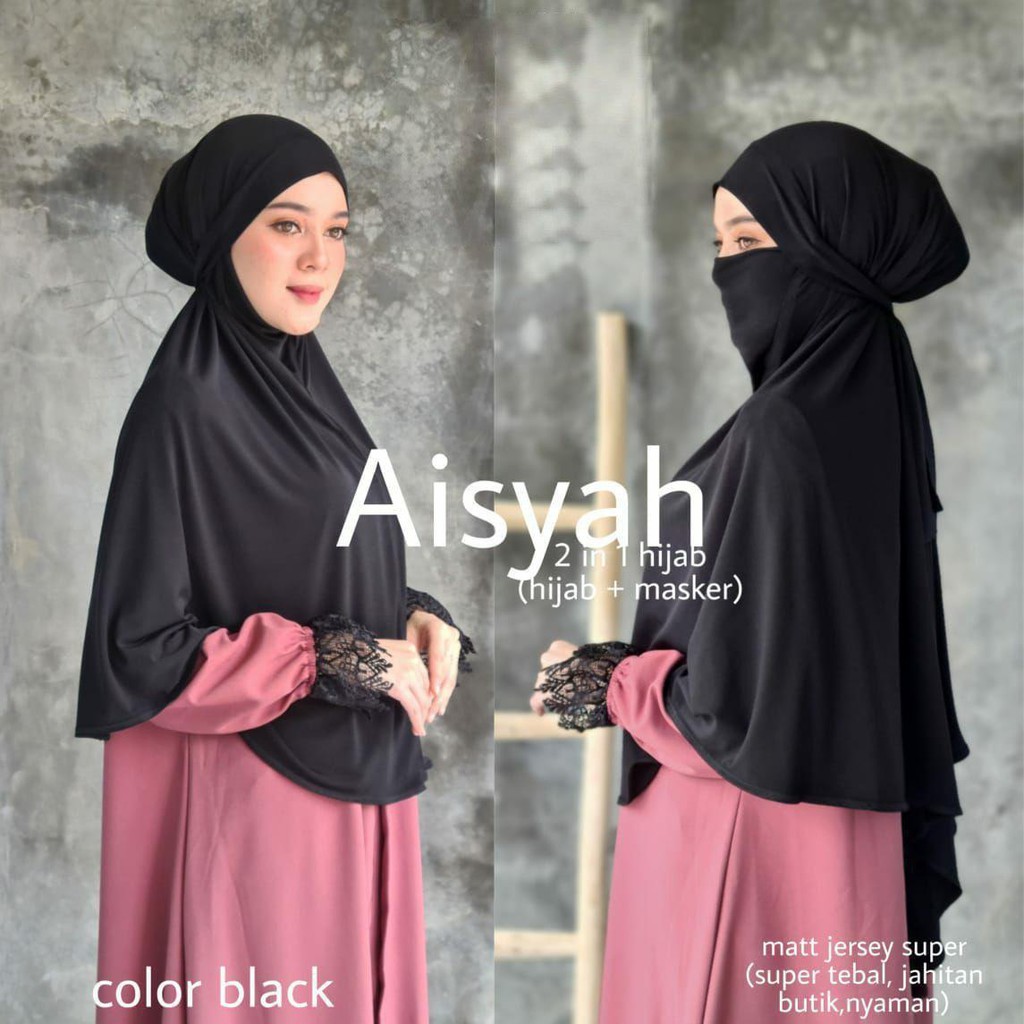 Gamis Set Khimar Syar'i KINARA Dress Bundling Khimar Aisyah