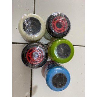 Roda Sepatu  Roda Inline Skate Karet  4Biji Campur Warna 