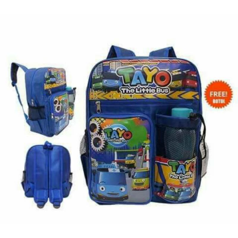 REALPICT Ransel anak Boboiboy/Spiderman gratis botol minuman