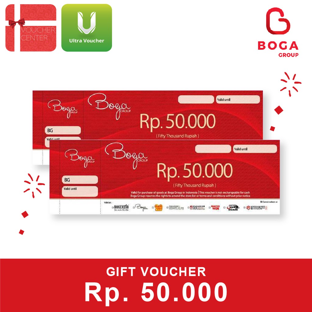 Ultra Voucher Boga Group Gift Card Rp. .50,000,-