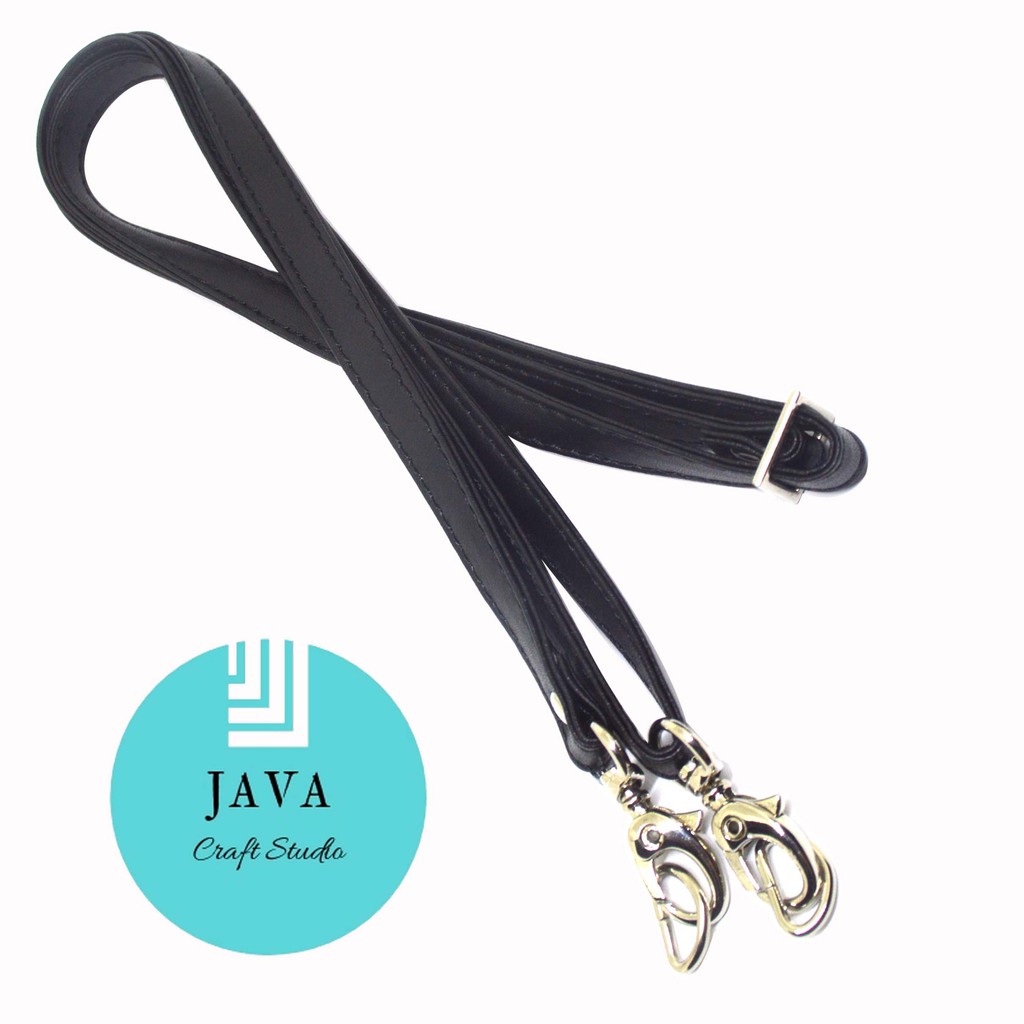 TALI STRAP TAS LEBAR 1.2 CM PANJANG 85 CM HITAM STRAP TAS 12 HITAM