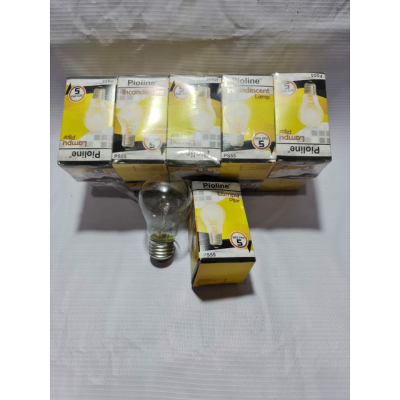 LAMPU AYAM, LAMPU DOP ,  LAMPU PIJAR 5 WATT SUPER STRALUX PIOLIN PS55 (Lampu pijar) BOHLAM PIJAR Kuning Panas Lampu Ayam