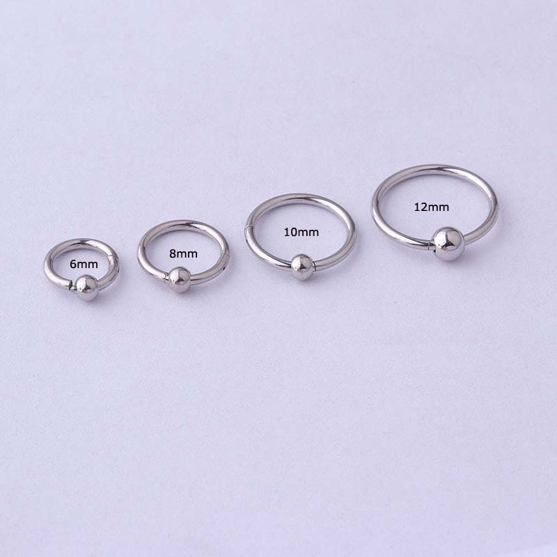 1pc Cincin Tindik Telinga / Hidung Bahan Stainless Steel