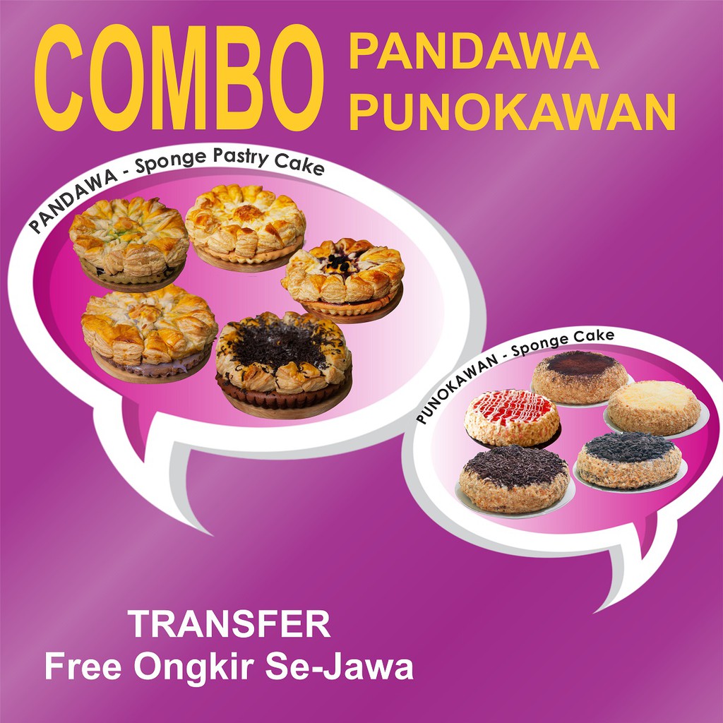 

PAKET SOLOPRABU | DUO Punokawan Sponge Cake | COMBO Pandawa Pastry | Bingkisan Hampers Oleholeh