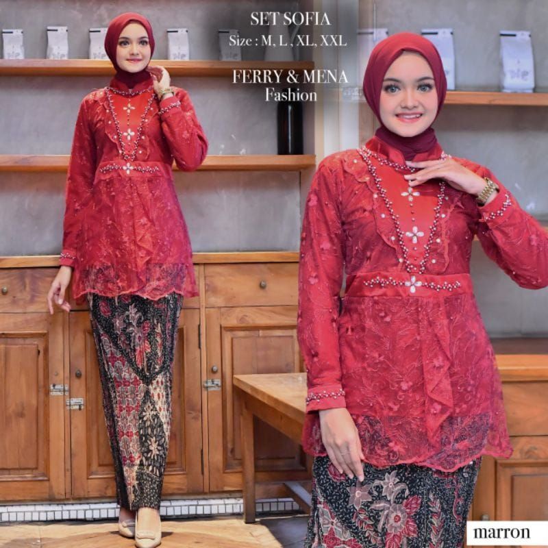 Permata Olshop / Blouse Tunik Shahilla NK / Kebaya Pesta Modern / Kebaya Kondangan / Lamaran / Bridesmaid