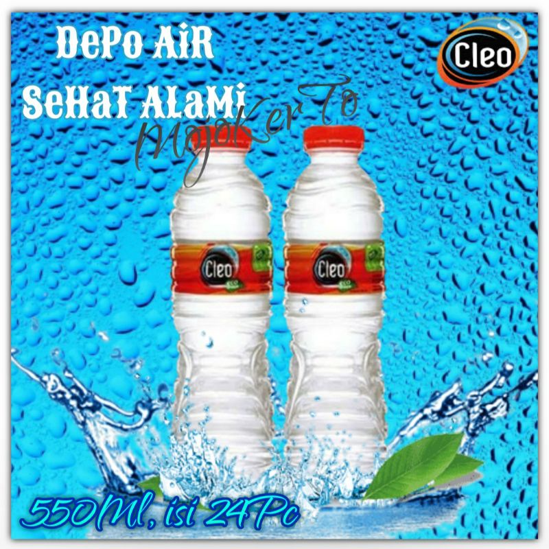 Air Cleo Botol Tanggung 550Ml, isi 24Pc