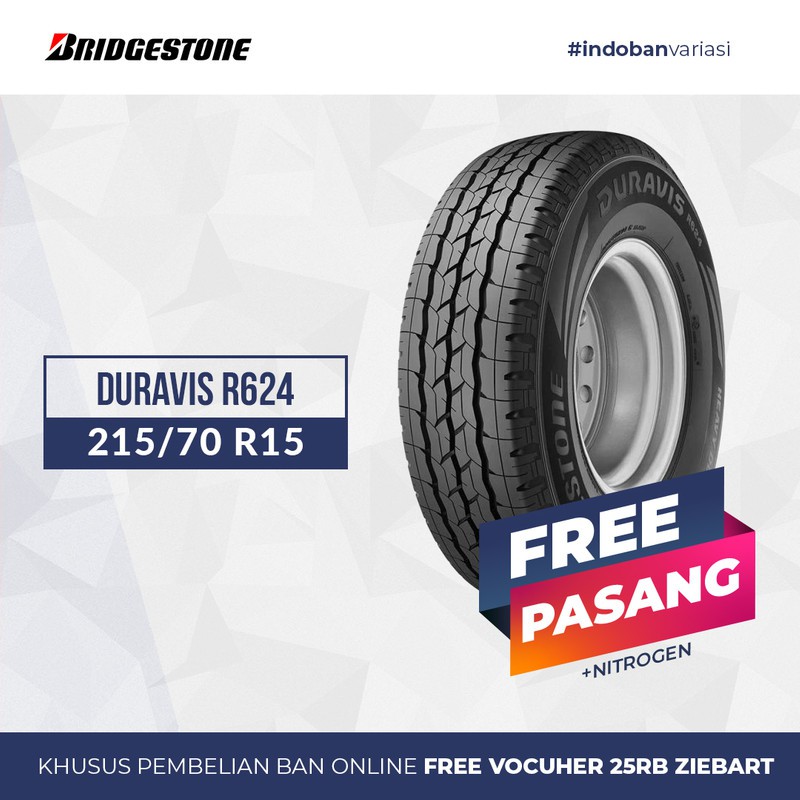 Ban Bridgestone DURAVIS R624 215/70 R15 109S | Shopee