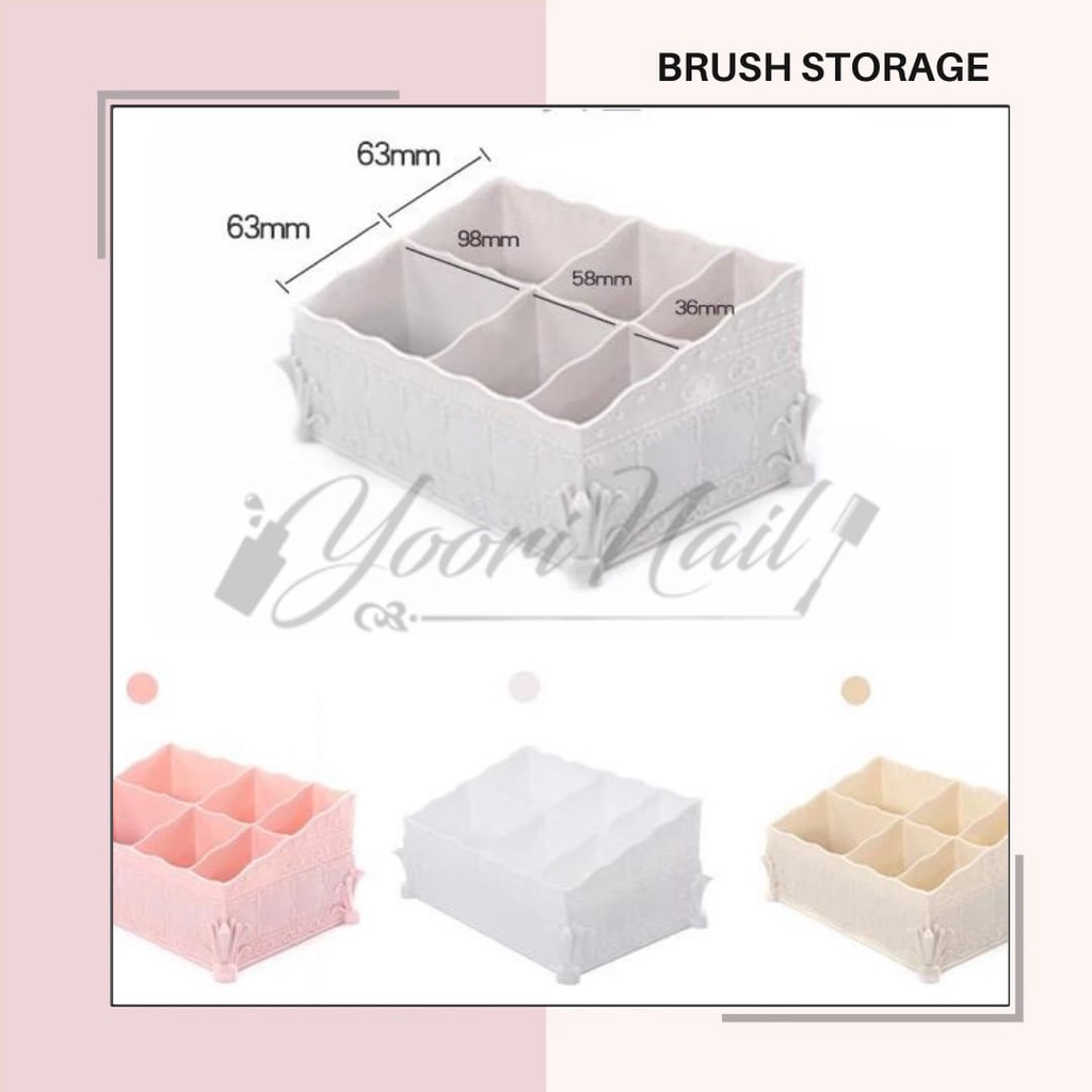 Nail art pen brush storage holder tempat kuas nail art tempat makeup brush serbaguna