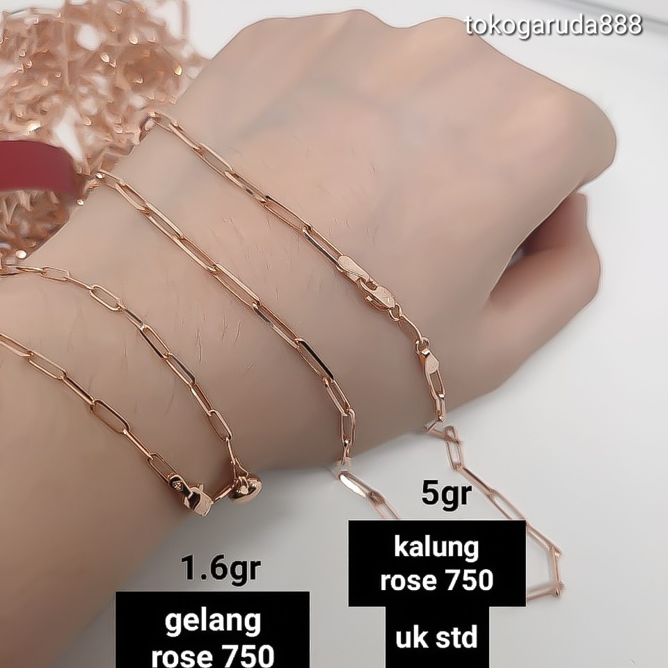 Rantai kalung gelang anak dan dewasa emas asli kadar 700 70% segiempat 2 3 4 5 gr catena nori korea cowok pria cewek