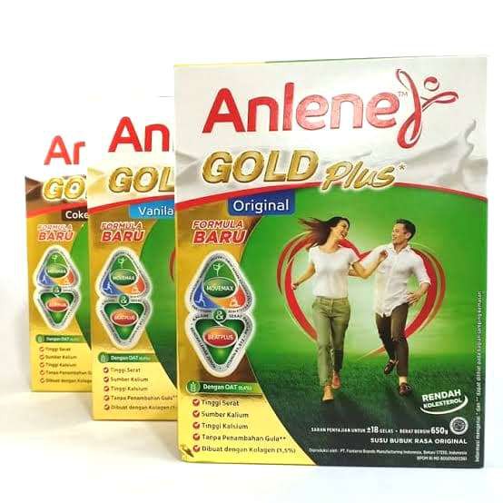 Anlene Gold Plus 250 gram rasa vanilla | coklat | original Susu nutrisi untuk usia 51 tahun ke atas