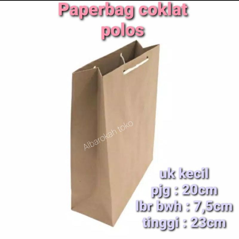 Paperbag polos coklat / tas kertas polos coklat / tas kertas karton polos coklat