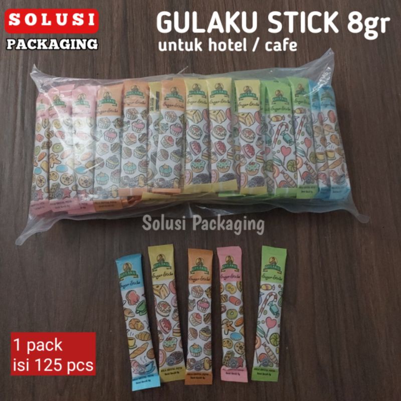 

gula GULAKU STICK 8 gr 125 pcs dan 75 pcs | sugar gula sachet stick hotel cafe resto diabet diabetes diet gula