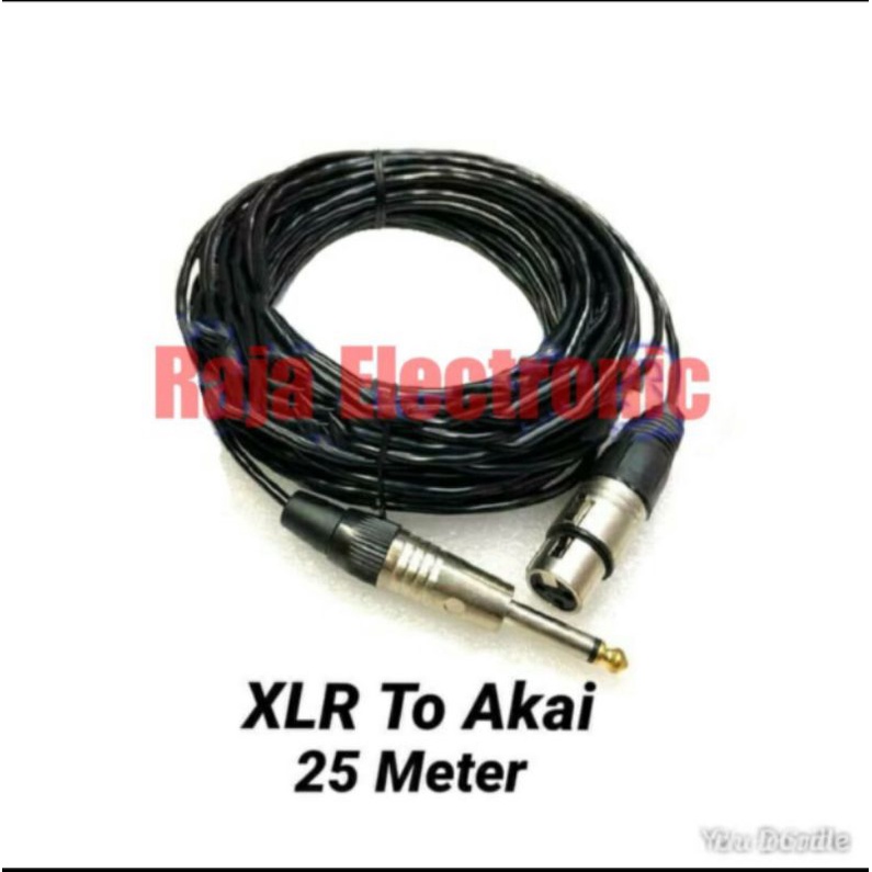 Kabel Mic Canare XLR To Akai - 25 Meter Ukuran Kecil Kabel.