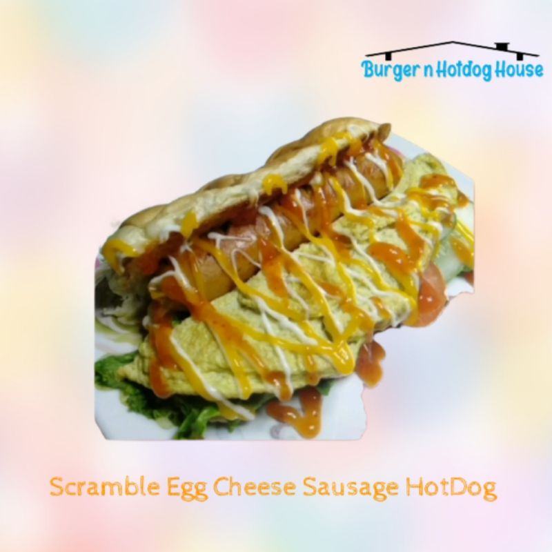 

Scramble Egg Cheese Sausage Hotdog