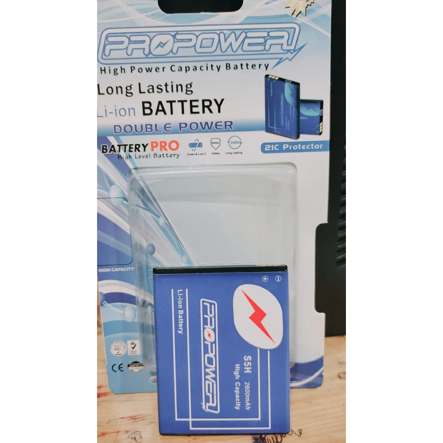 PROPOWER BATRE ADVAN S5H 2600 MAH BATRE DOBEL POWER ADVAN S5H BATERRY