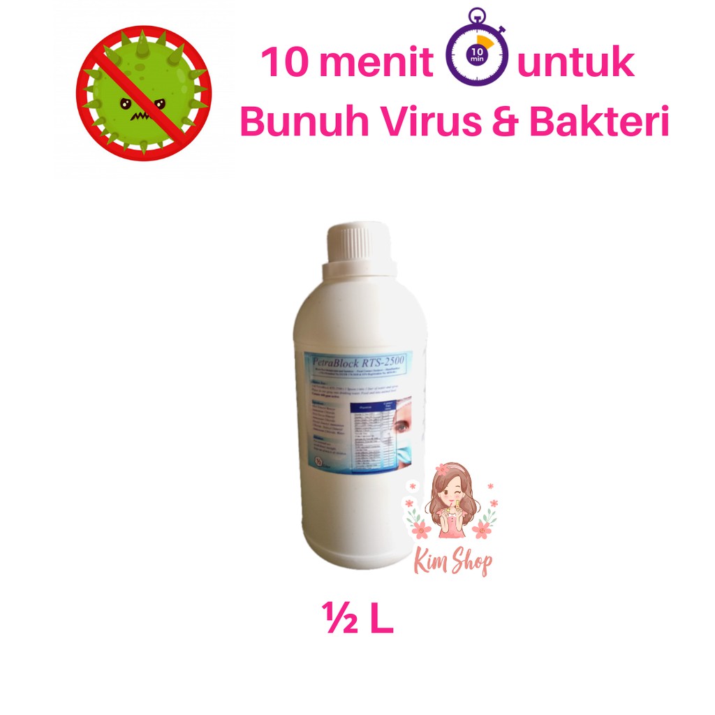Termurah Kim Shop - Petrablock Rts-2500 Cairan Konsentrat Disinfektan Hand Sanitizer 500ml qEVVjYSpXwnqG